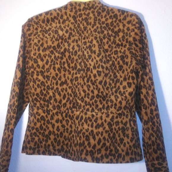 Charter Club Corduroy Leopard Print Small Jacket EUC! - Picture 3 of 12